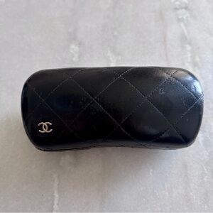 CHANEL Black Quilted Sunglasses Case